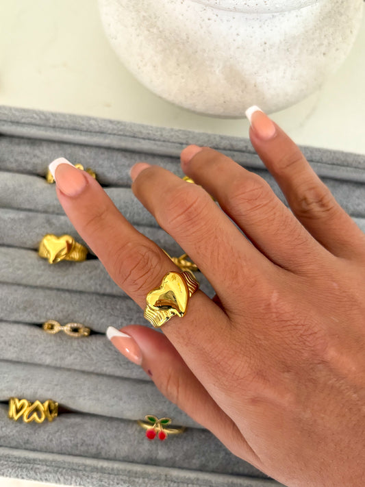 Anillo Corazón plano