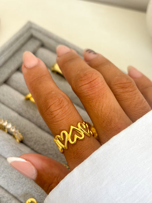 Anillo corazones